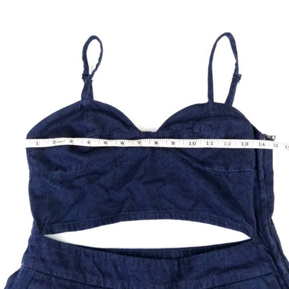 WHITE Peekaboo denim bustier - Picture 6 of 13